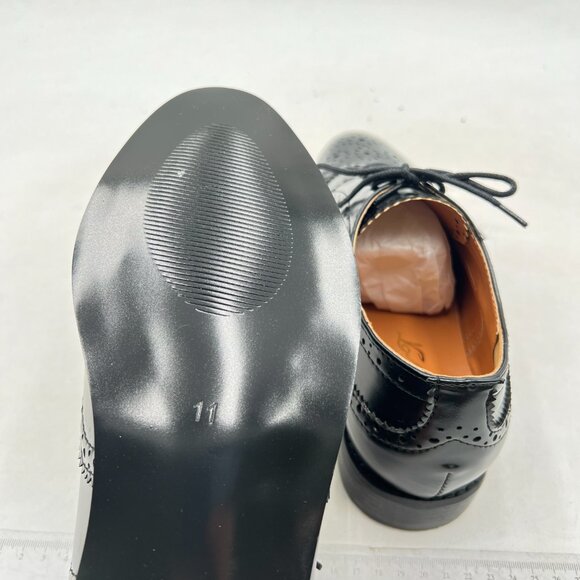 Black Men\'s Stylish Closed Cap Toe Low Heel Derby Oxfords Lace-Up Dress Shoes